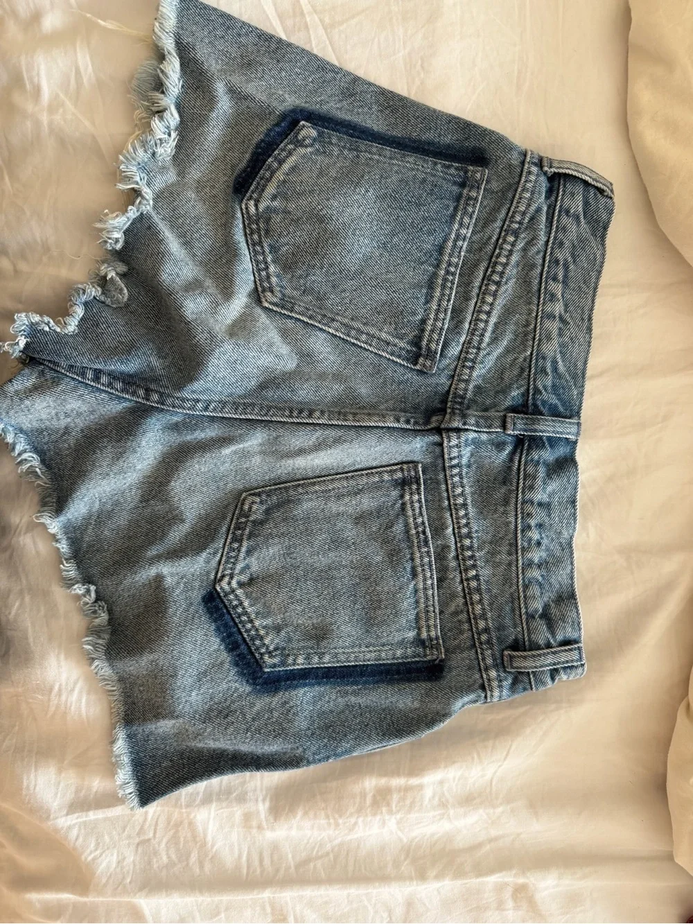 Moussy classic High-Rise 4 buttons Denim Women's Shorts - Light Blue